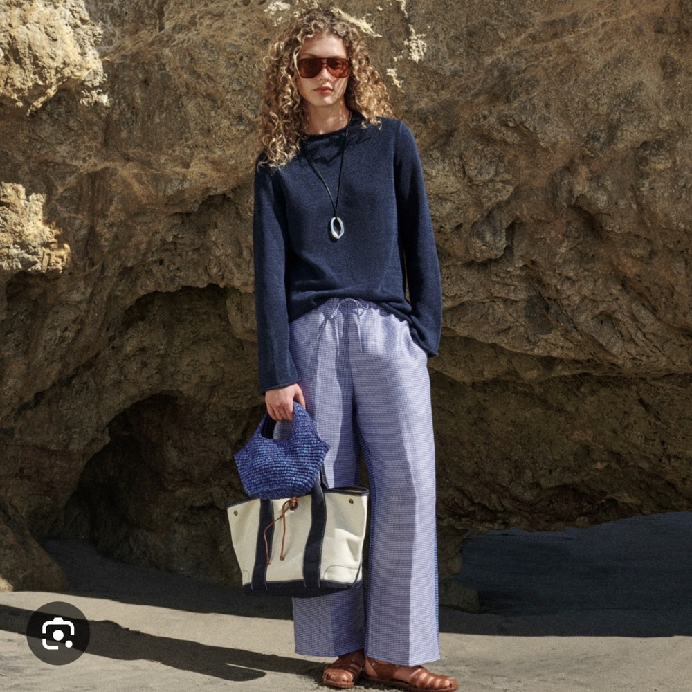 J. Crew Luna Pant in Gingham Blend